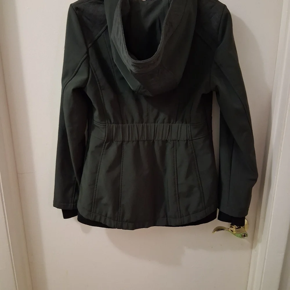 GUESS Designer Crossbody Zipper Dark Green Women's Jacket Size Small. - Picture 2 of 9